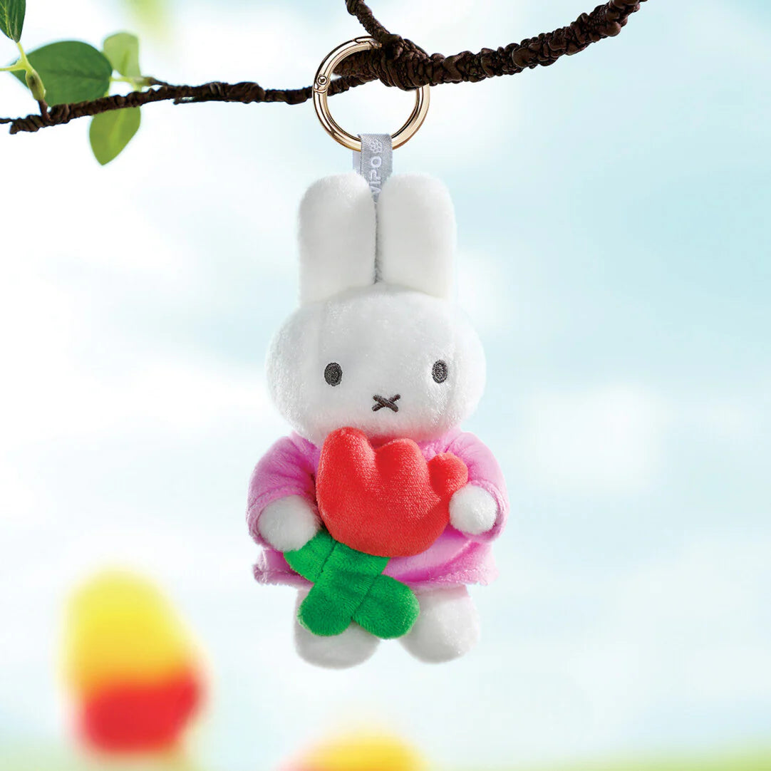 Miffy Hugging Series Keychain - Tulip