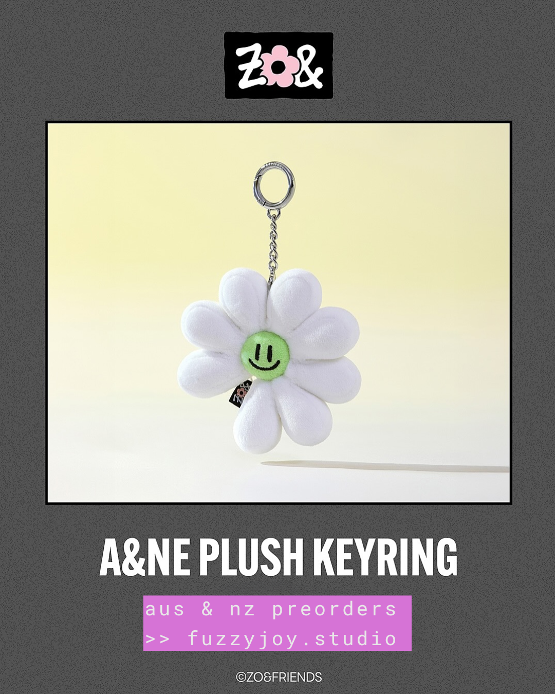 LINE FRIENDS ZO&FRIENDS A&NE Flower Keyring