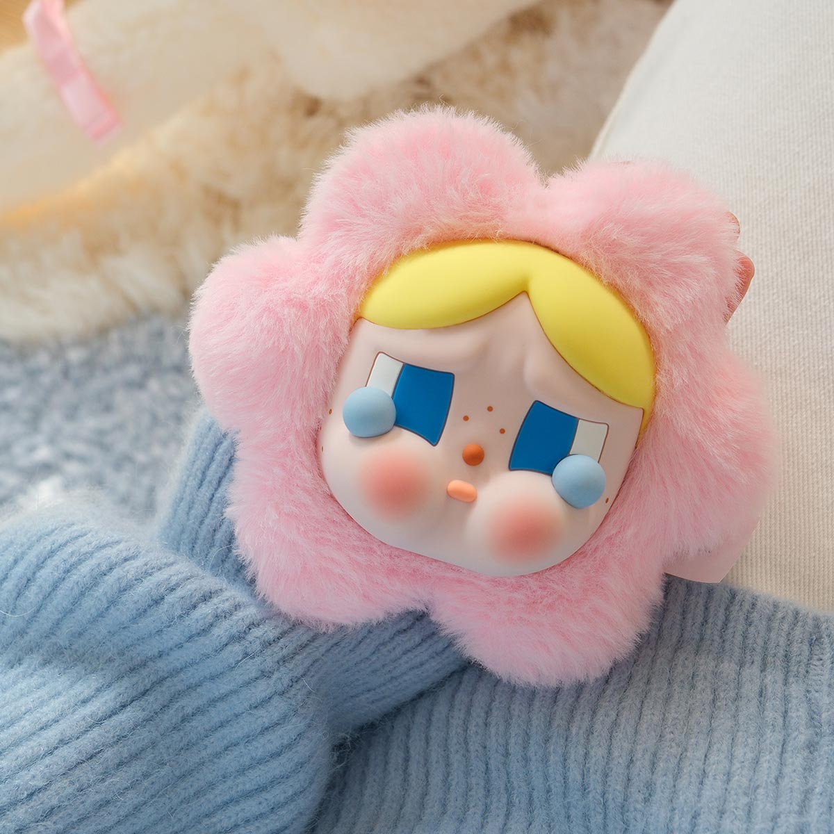 POPMART: CRYBABY Sad Club Series-Silicone Plush Earphone Bag