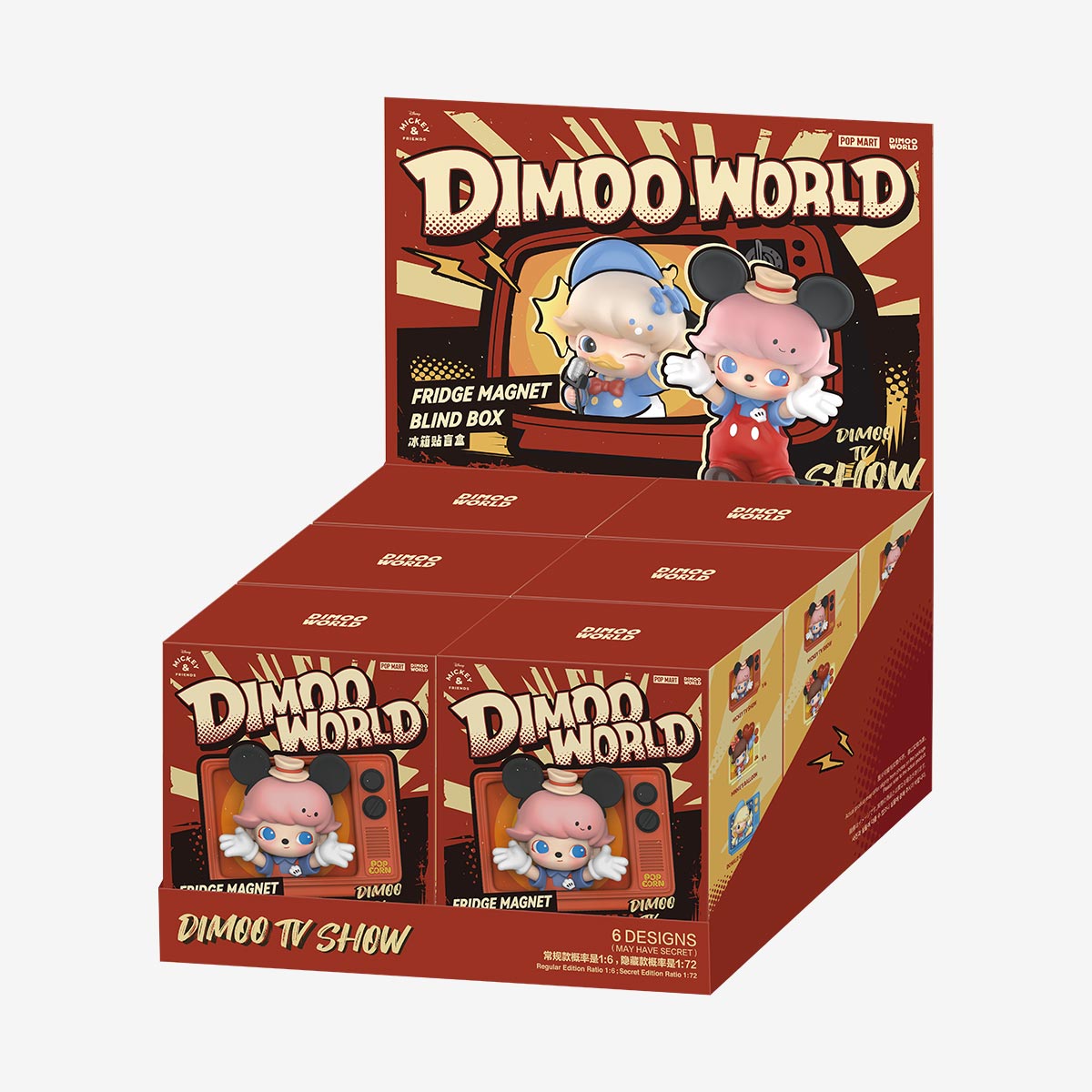 POPMART DIMOO WORLD × DISNEY Fridge Magnet Blind Box