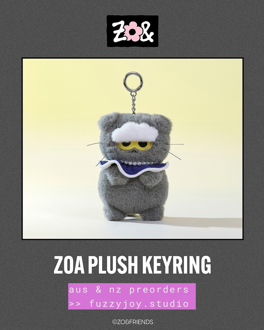 LINE FRIENDS ZO&FRIENDS Plush Keyring