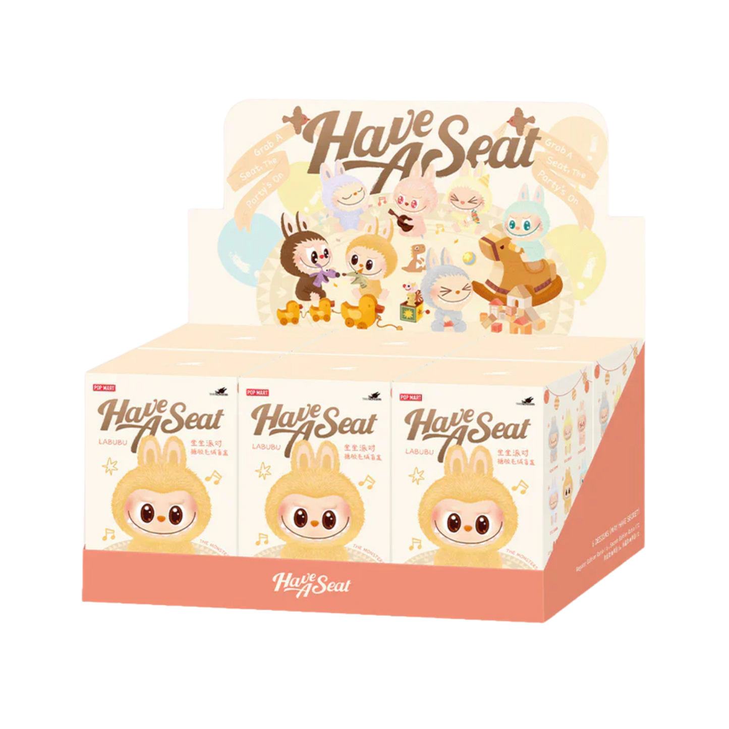 Pop Mart Labubu Have a Seat Plush V2 sealed full set packaging