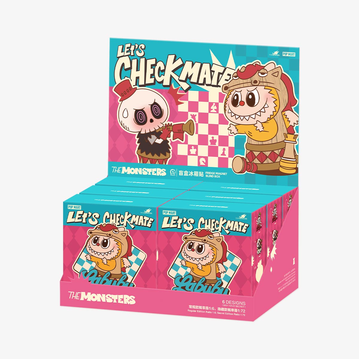 THE MONSTERS Let's Checkmate Fridge Magnet Blind Box