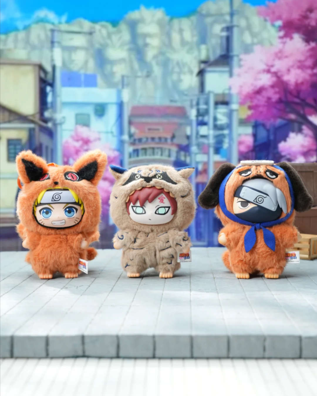 EAKI x TOP TOY Naruto Shippuden Cute Beast Party Plush Keychains