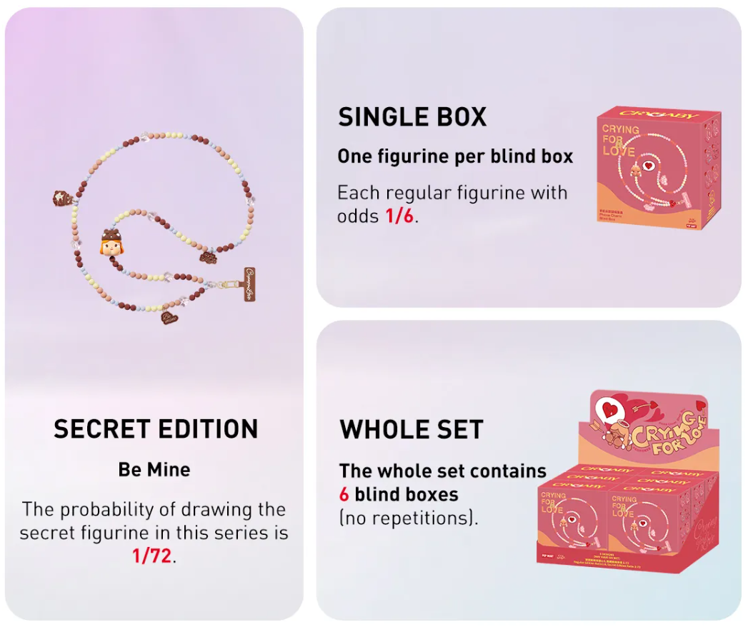 CRYBABY Crying For Love Phone Charm Blind Box