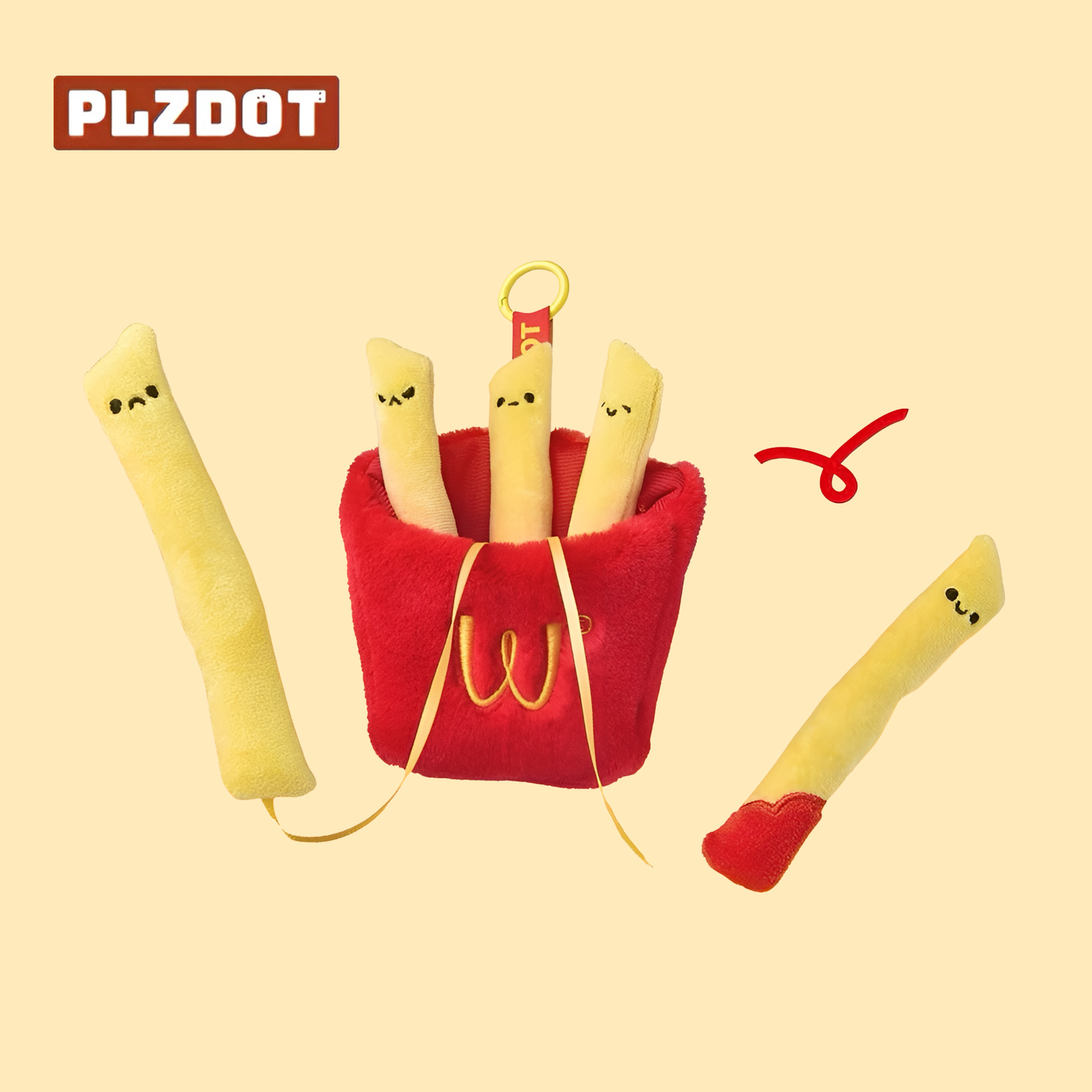 PLZDOT 24hours Make Some French Fries Pendant Plush