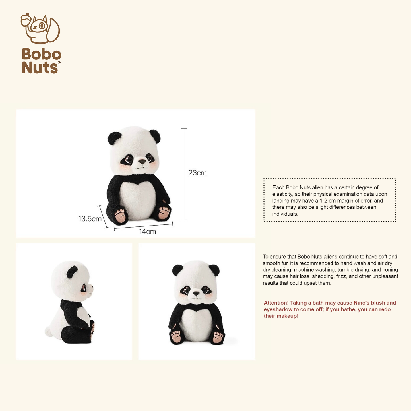 Bobo Nuts Manman Panda The Kiddo Valley Series Plush Toy