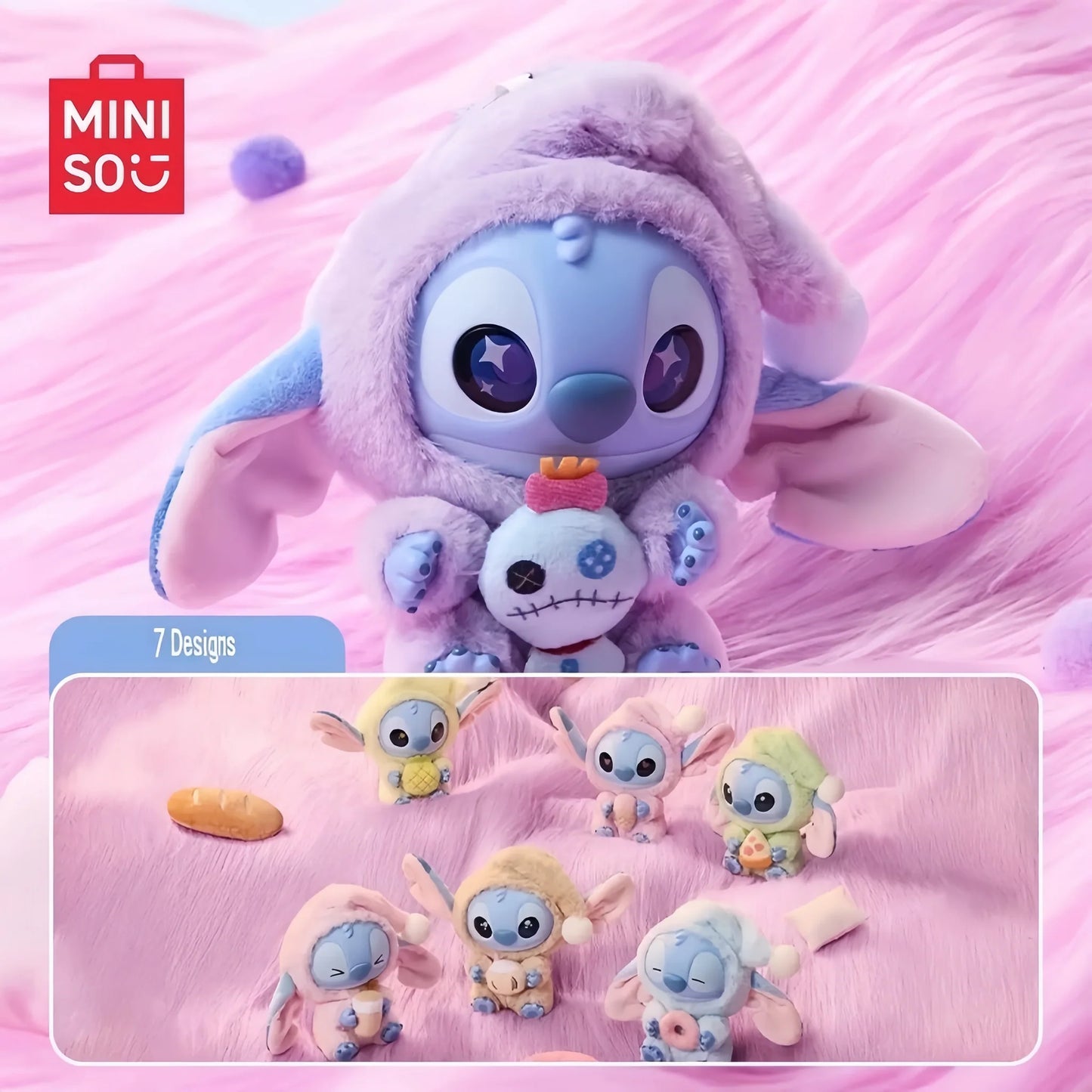 MINISO Stitch Eat Something Before Sleep Blind Box