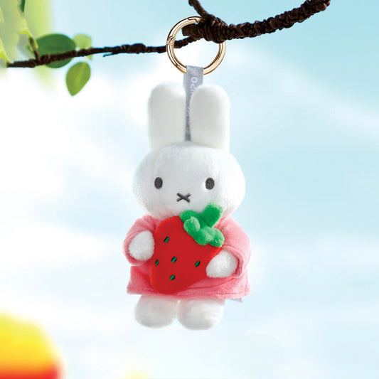 Miffy Hugging Series Keychain - Strawberry