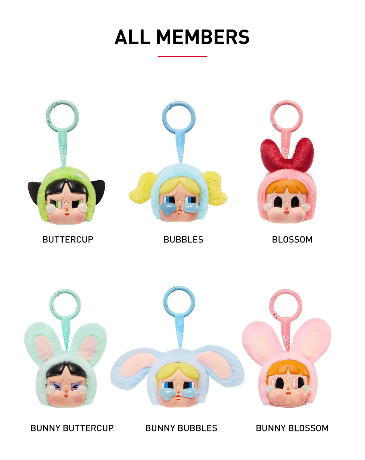 POP MART: Crybaby × The Powerpuff Girls Series Vinyl Plush Pendant Blind Box