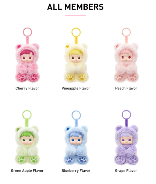 POP MART HACIPUPU Gummy Bear Series-Vinyl Plush Pendant Blind Box