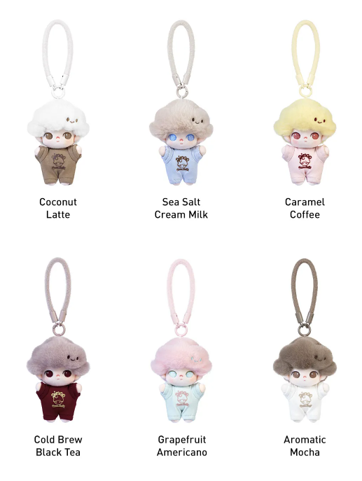 [PREORDER] DIMOO Crush on Coffee Series-Soft-faced Plush Keychain Blind Box