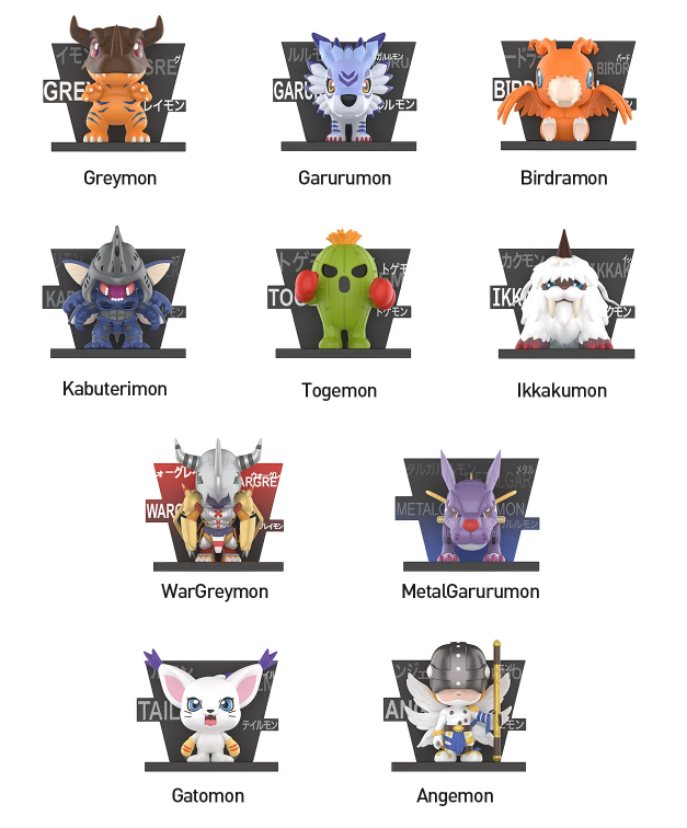 POPMART Digimon Adventure Fridge Magnet Series Figures