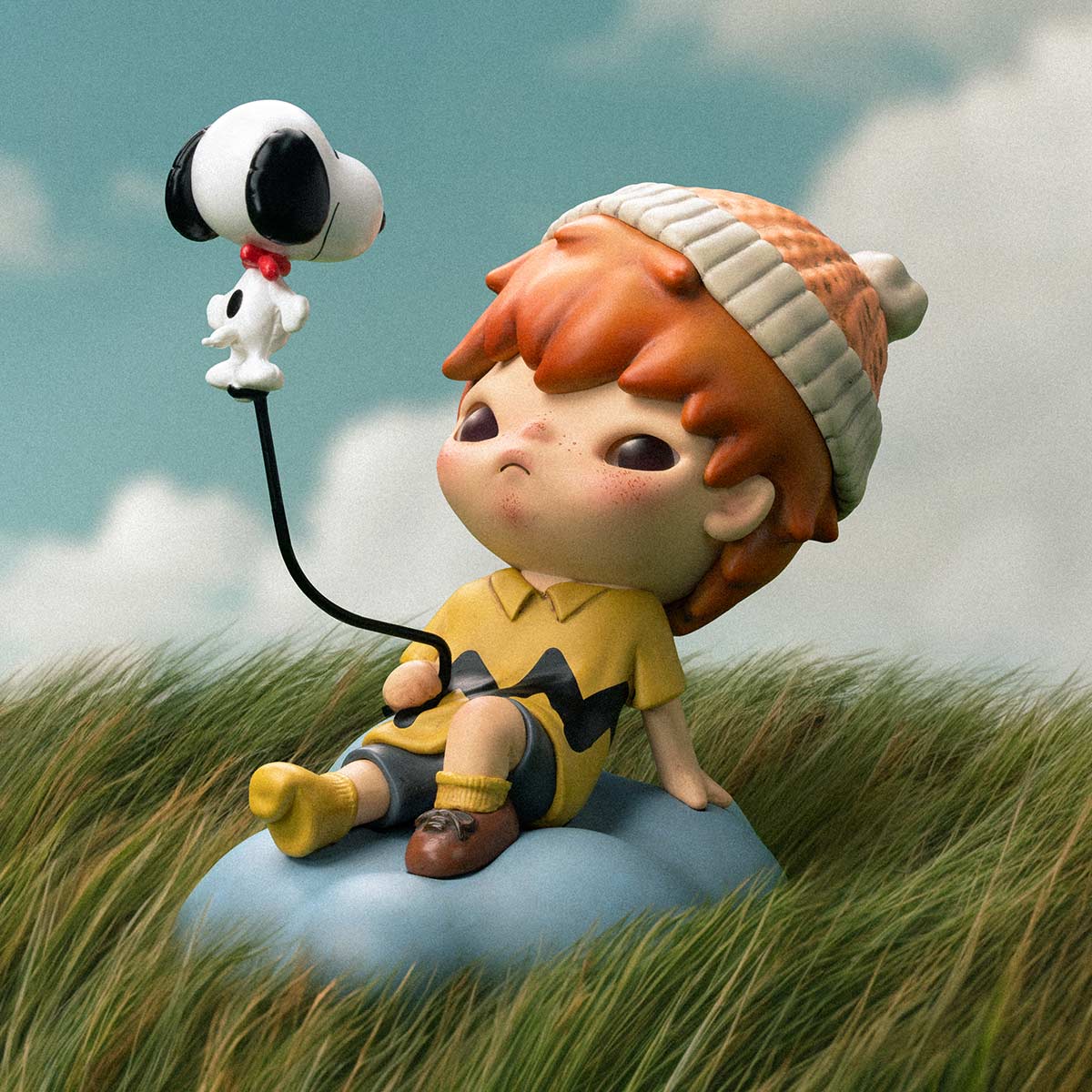 POPMART Hirono × Snoopy Figure