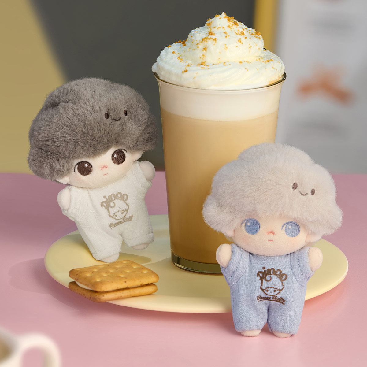 POPMART DIMOO Crush on Coffee Series-Soft-faced Plush Keychain Blind Box