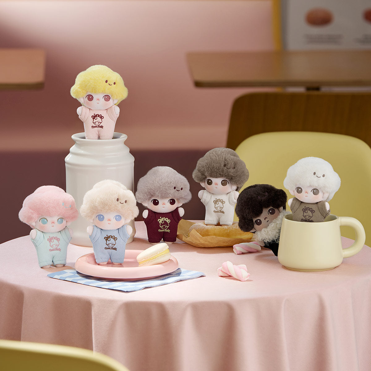 [PREORDER] DIMOO Crush on Coffee Series-Soft-faced Plush Keychain Blind Box
