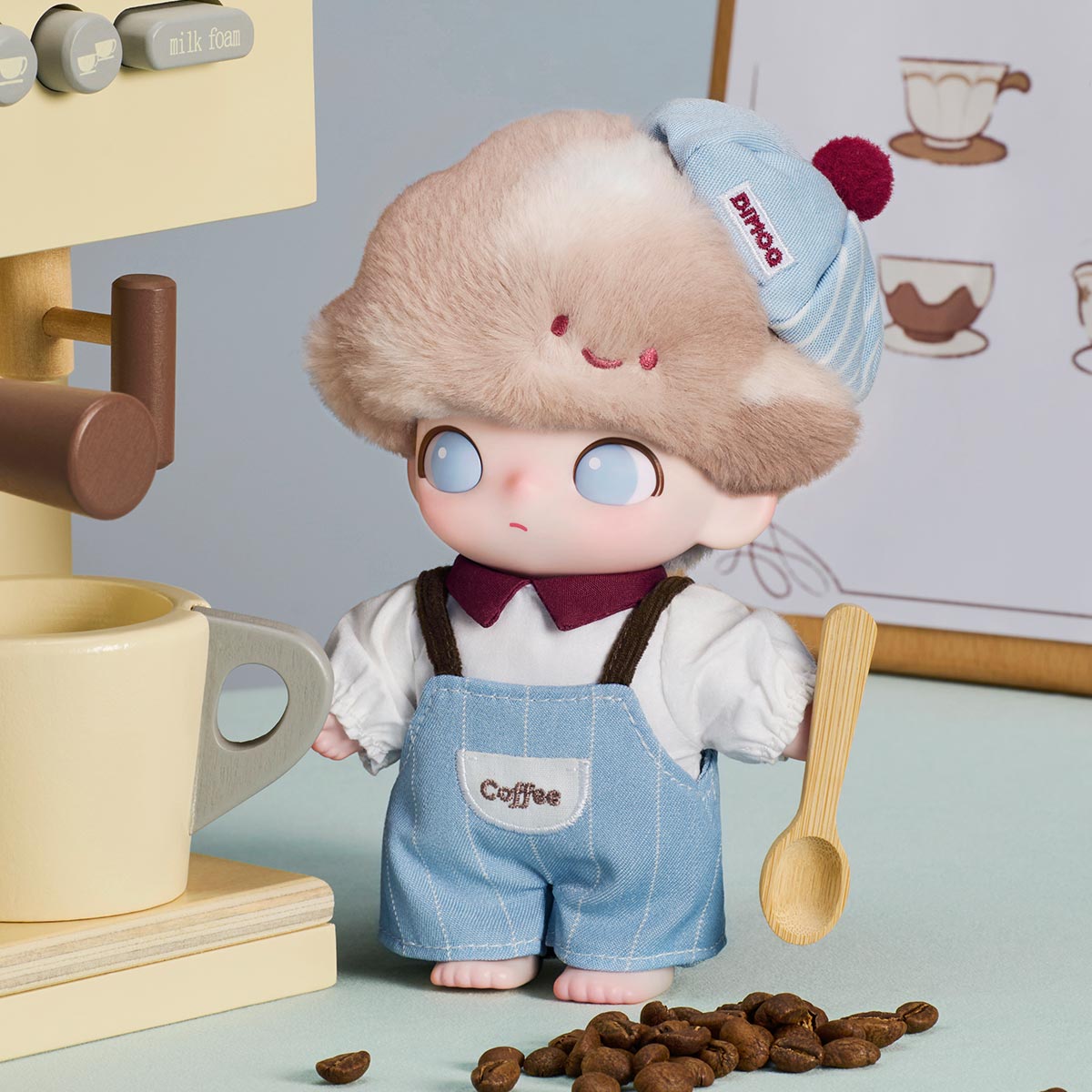 POPMART DIMOO Crush on Coffee Series-Vinyl Plush Blister Pack