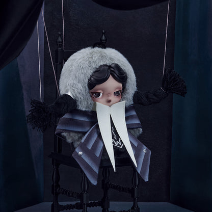 [PREORDER] SKULLPANDA × Wednesday Plush (Nevermore Academy Uniform Version)