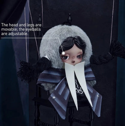 [PREORDER] SKULLPANDA × Wednesday Plush (Nevermore Academy Uniform Version)