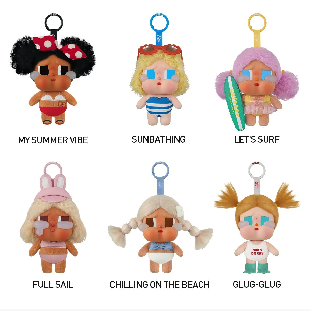 CRYBABY Vacation Mode On Series-Vinyl Plush Pendant Blind Box