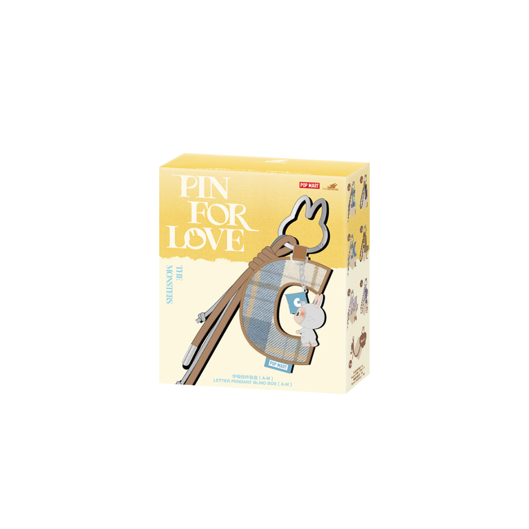 THE MONSTERS Pin for Love Series- Letter Pendant Blind Box (A-M)