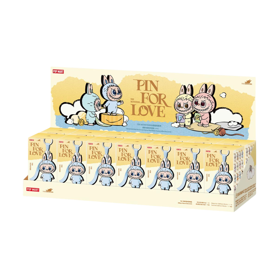 THE MONSTERS Pin for Love Series-Vinyl Plush Pendant Blind Box (A-M)