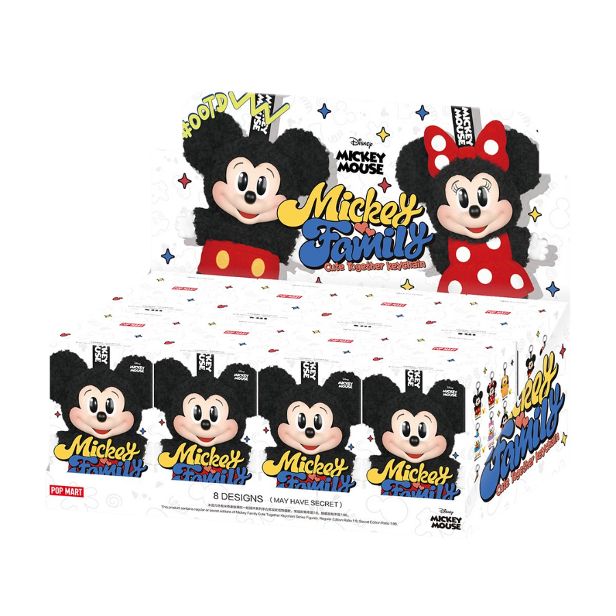 POP MART Mickey Family Cute Together Keychain Blind Box