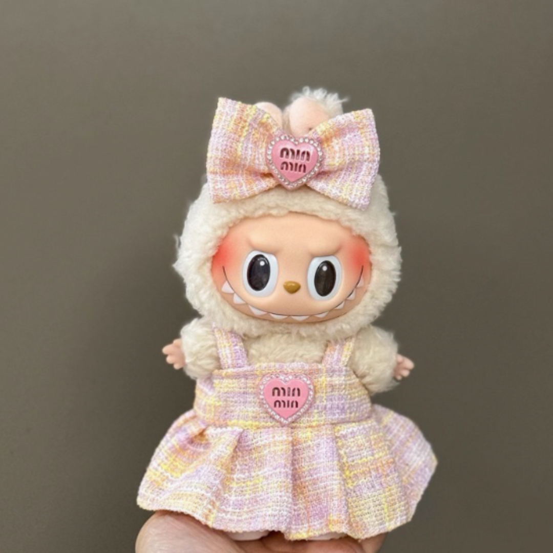 Pink Tweed Dress + Bow Headband