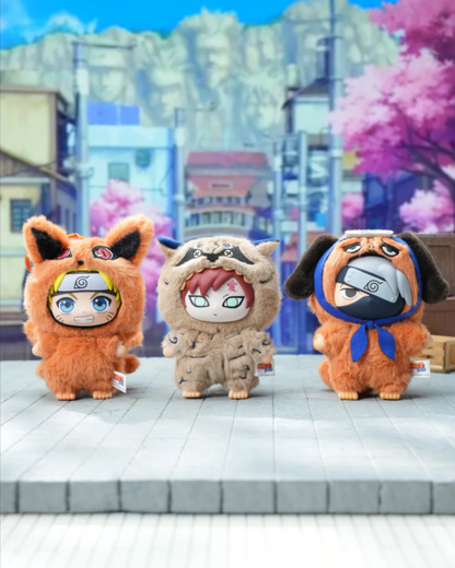 EAKI x TOP TOY Naruto Shippuden Cute Beast Party Plush Keychains