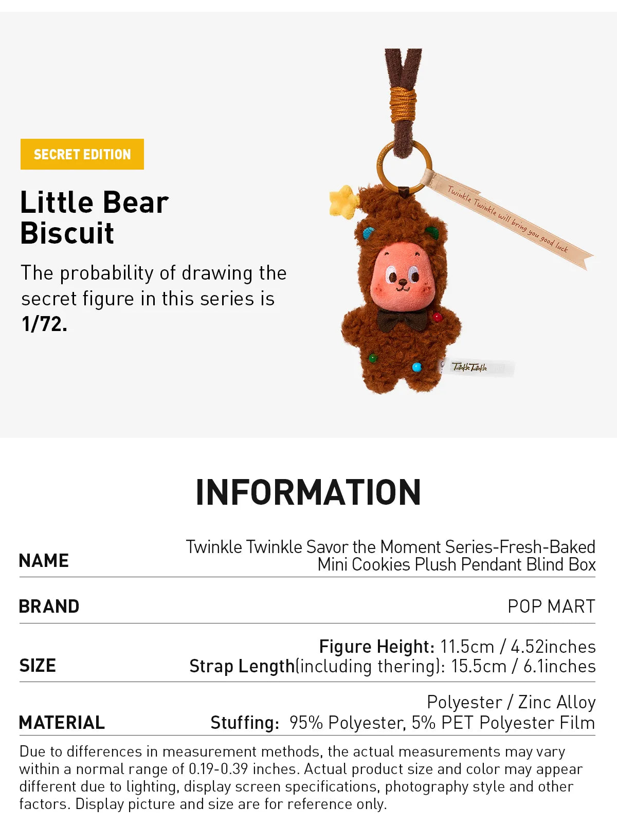 [PREORDER] Twinkle Twinkle Savor The Moment Blind Plush Pendant Blind Box