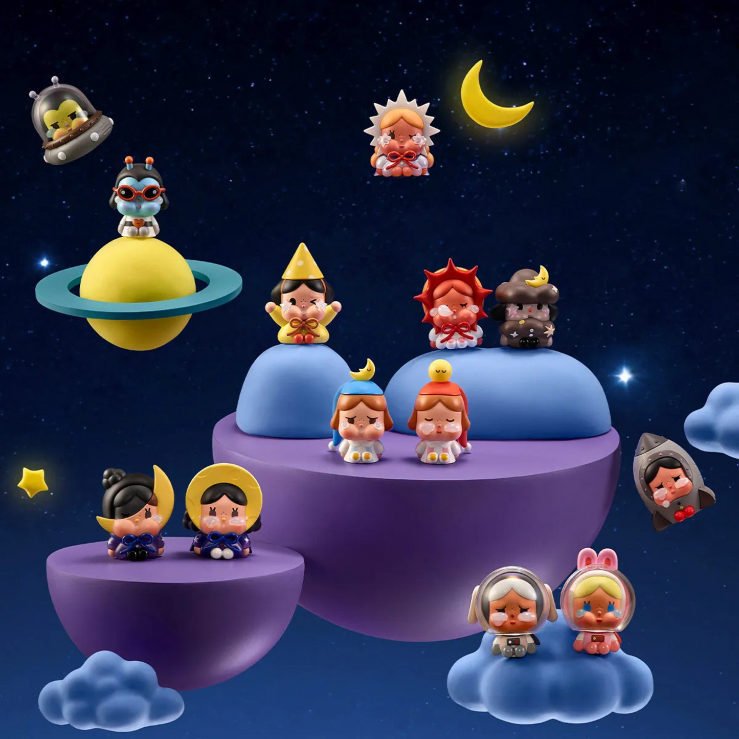 POP MART - CRYBABY CRYING TO THE MOON-SITTING SERIES