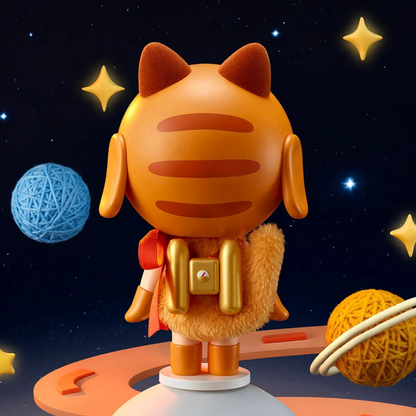 POP MART - Crybaby Space Cat Figurine-Orange