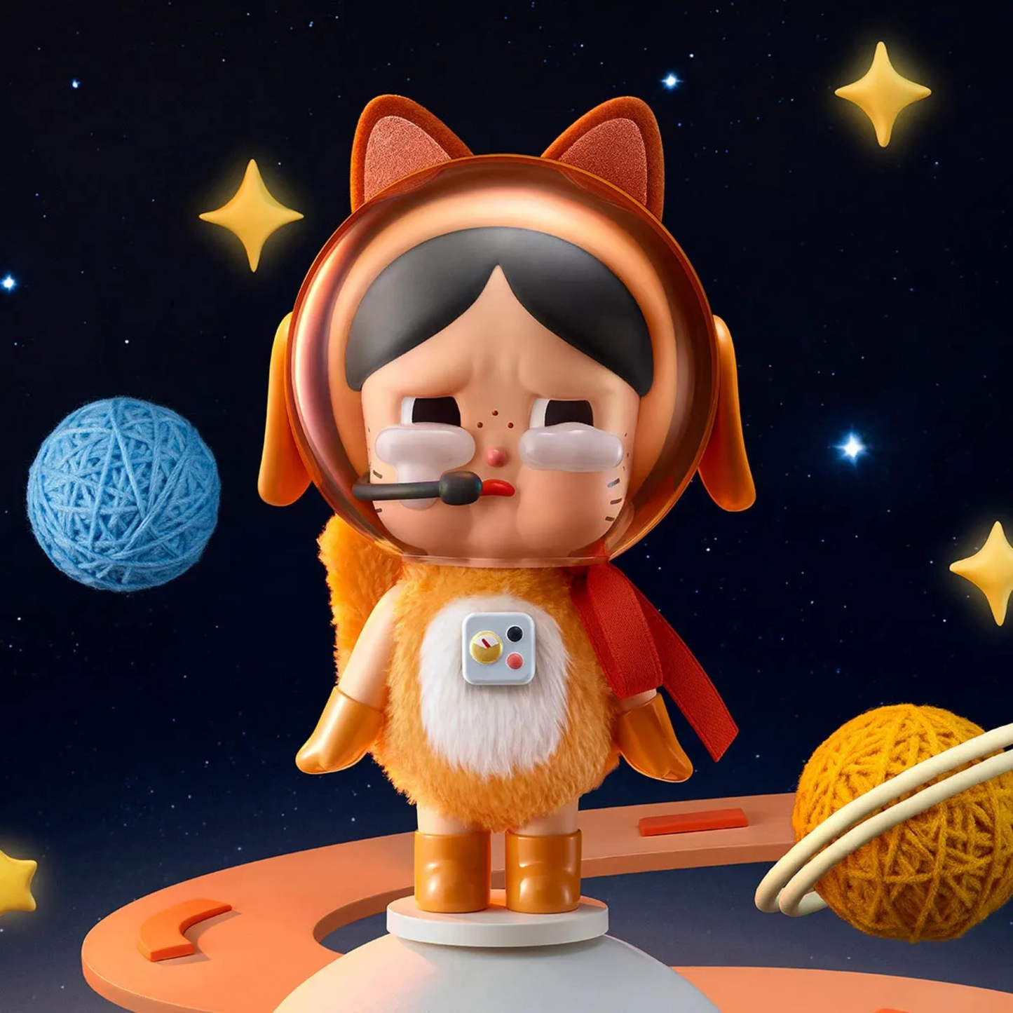 POP MART - Crybaby Space Cat Figurine-Orange