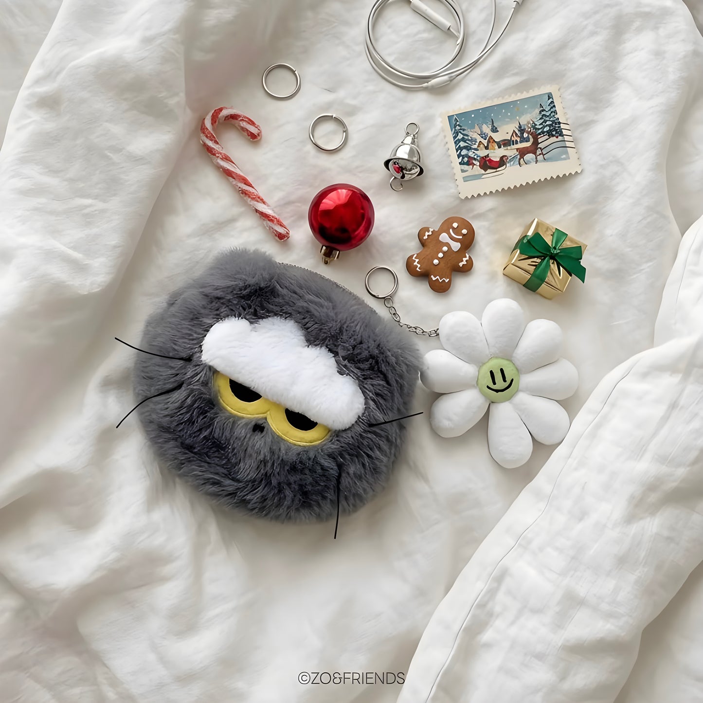 LINE FRIENDS ZO&FRIENDS ZOA Face Pouch Keyring