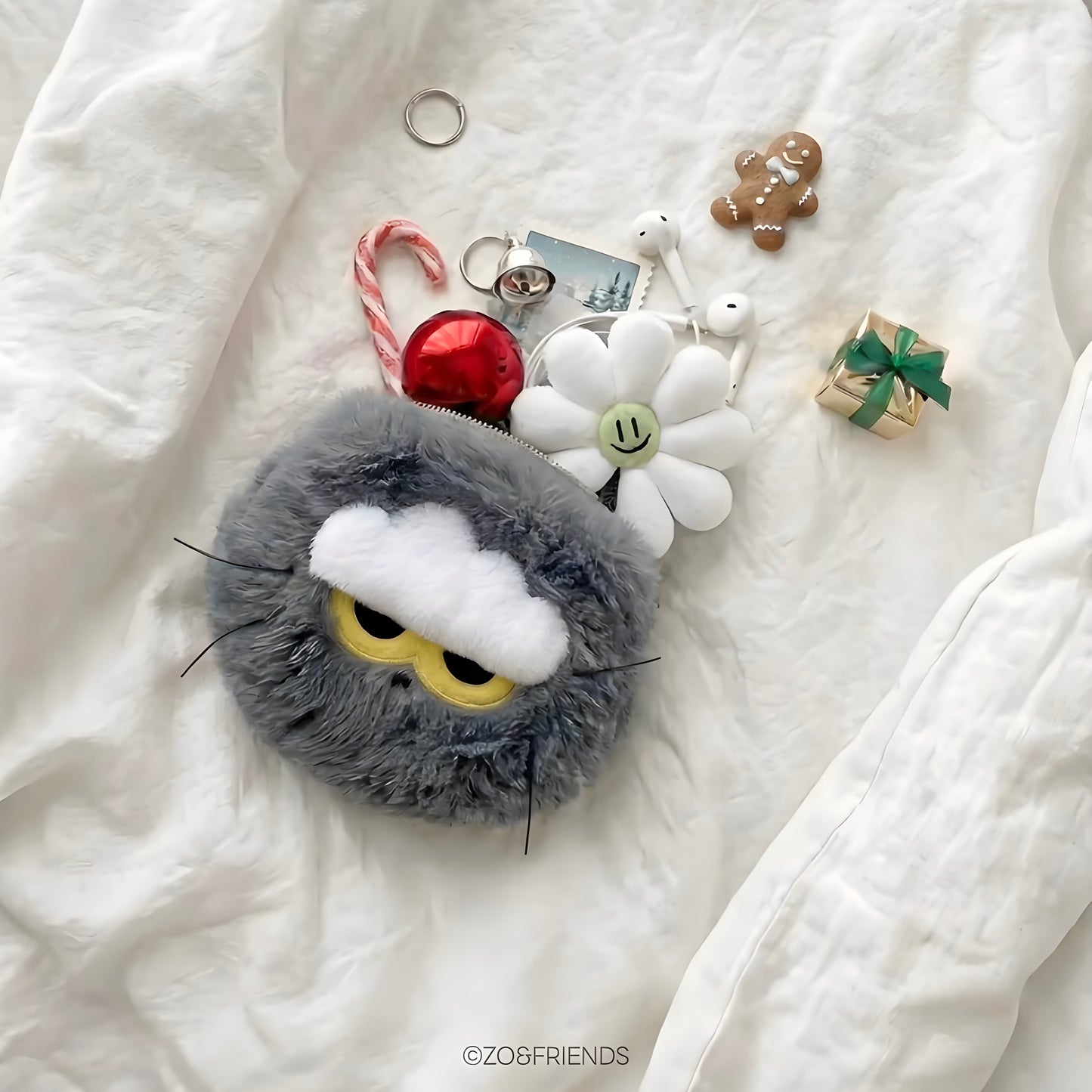 LINE FRIENDS ZO&FRIENDS ZOA Face Pouch Keyring