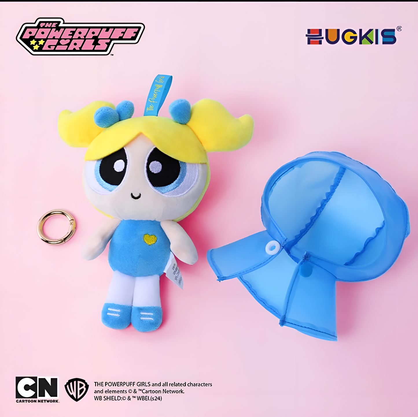 HUGKIS The Powerpuff Girls Rain Coat Series Pendant Plush