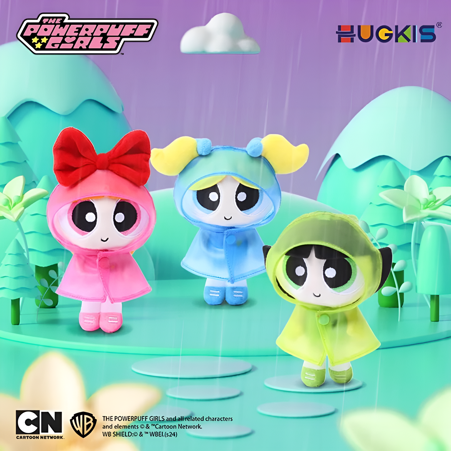HUGKIS The Powerpuff Girls Rain Coat Series Pendant Plush
