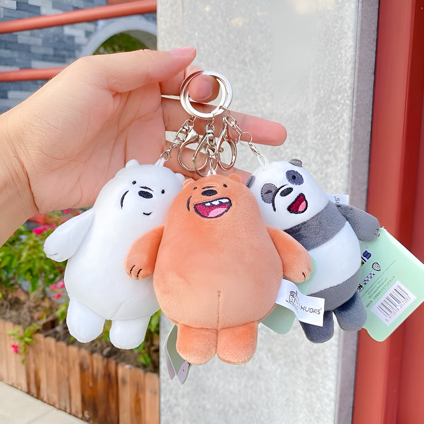 HUGKIS We Bare Bears Pendant Plush