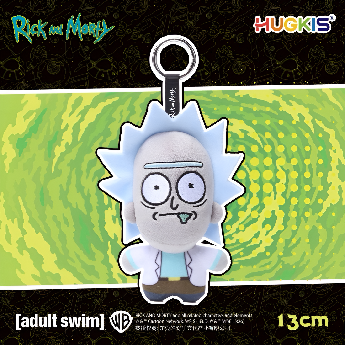 HUGKIS x Adult Swim Rick and Morty Pendant Plush
