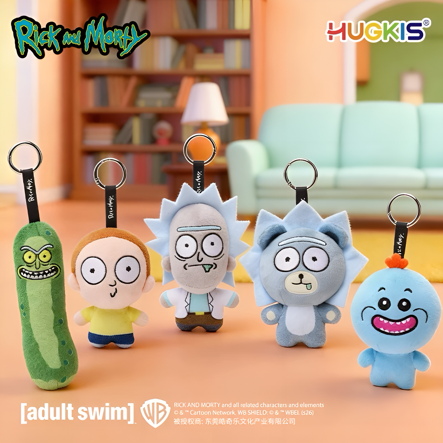 HUGKIS x Adult Swim Rick and Morty Pendant Plush