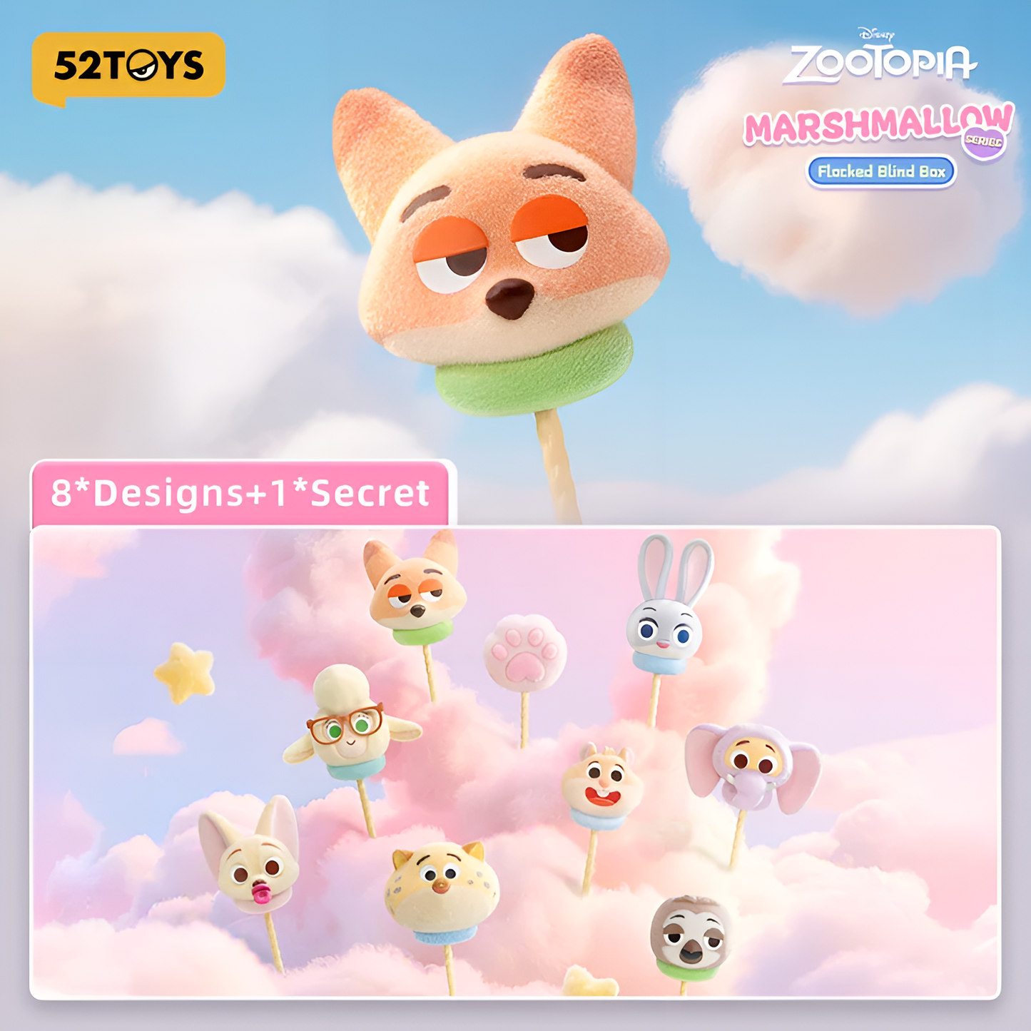 52 TOYS Zootopia Marshmallow Series Figures Blind Box