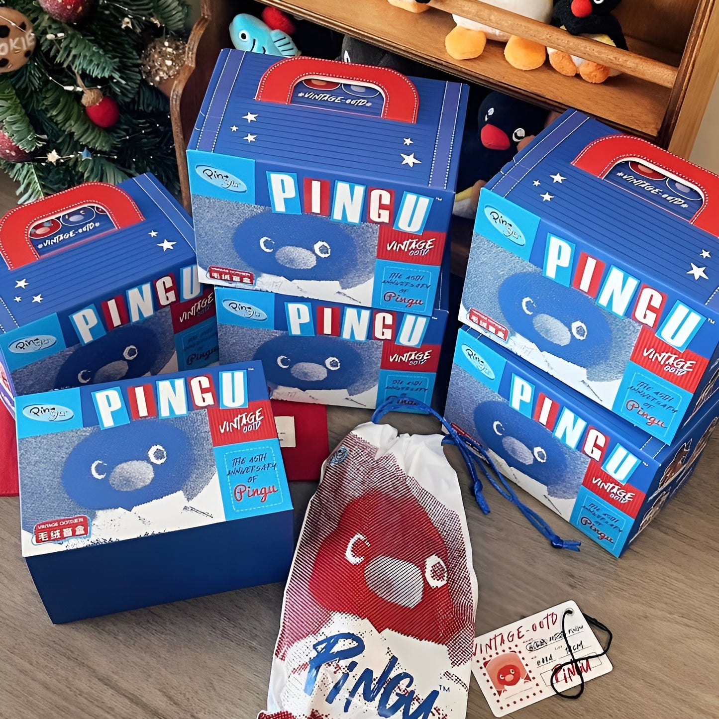 PINGU 45th Anniversary Vintage OOTD Series Plush Blind Box