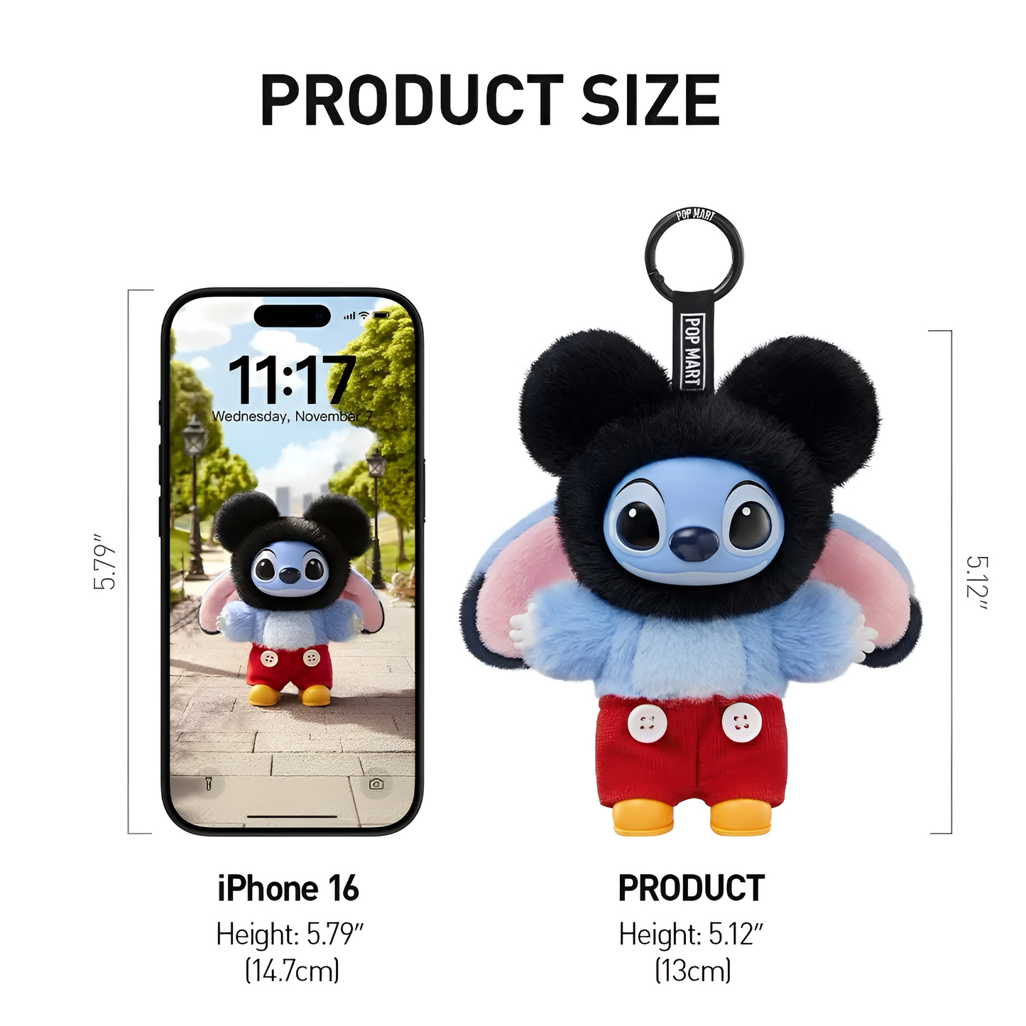 Stitch Adventure Series Vinyl Plush Pendant