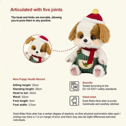 Bobo Nuts Nino Puppy Winter Snuggles Series Plush Toy