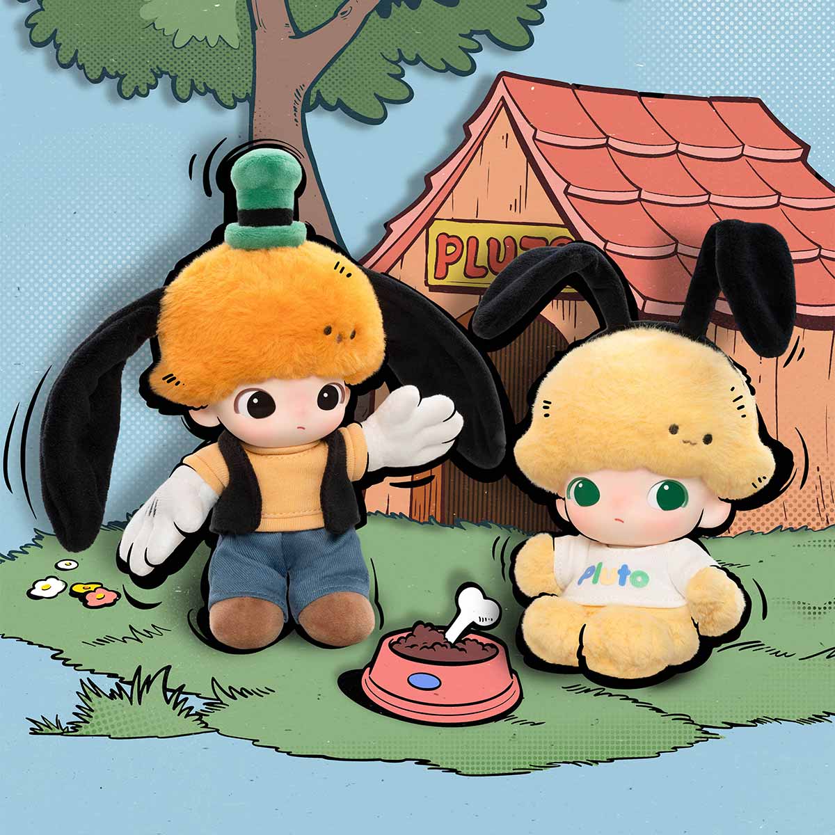 POP MART DIMOO WORLD × DISNEY Vinyl Plush Keychain Blind Box