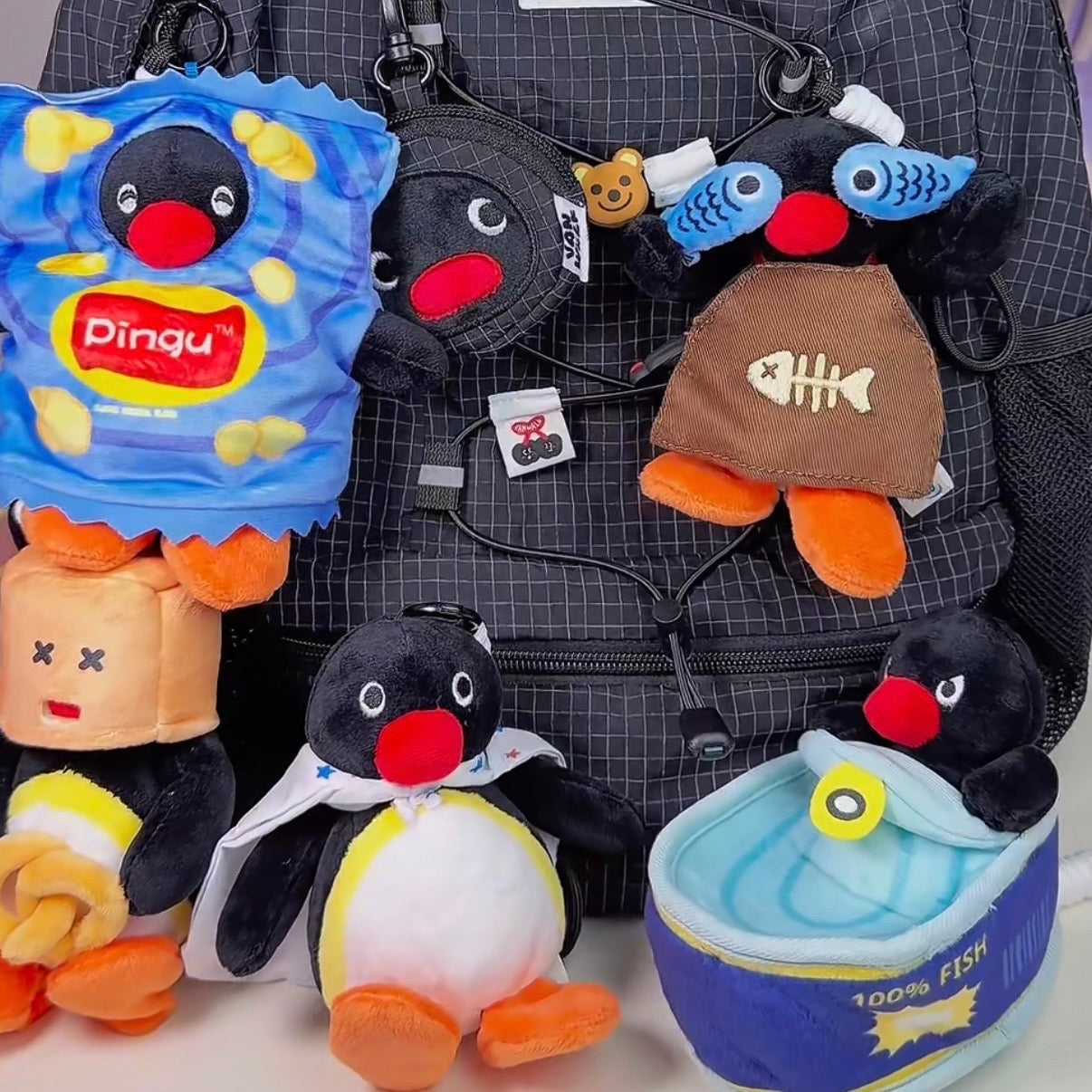 Pingu Hide and Seek Series Plush Pendant Blind Box