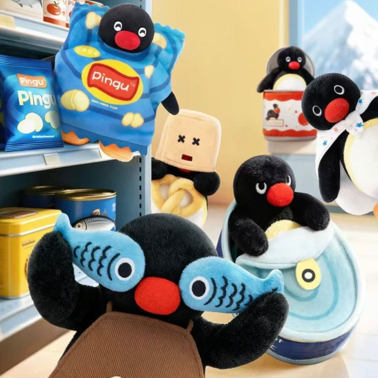 Pingu Hide and Seek Series Plush Pendant Blind Box
