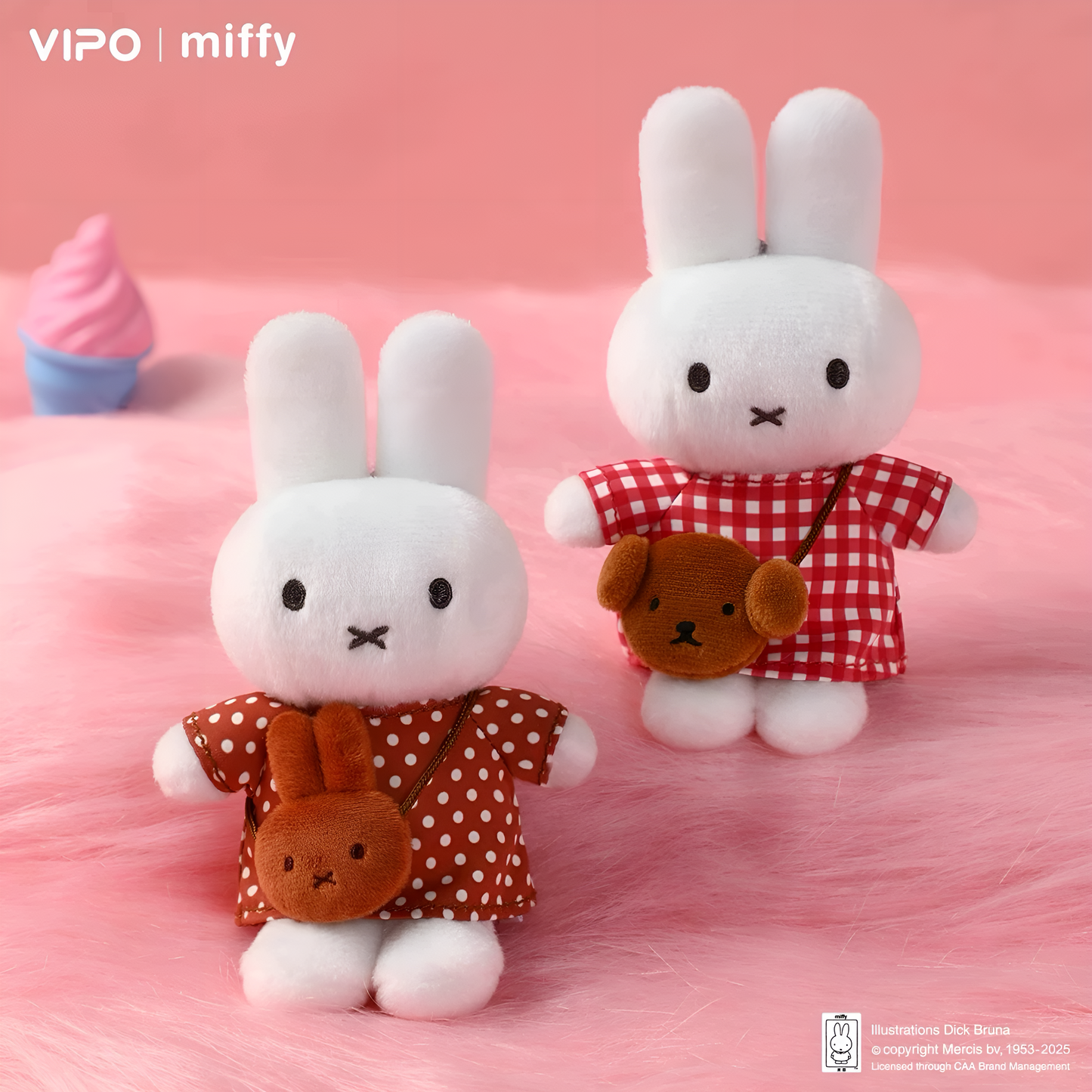 VIPO Miffy Mini Bag Series Plush Keychains