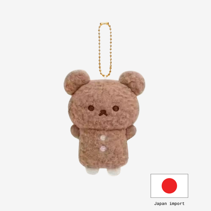 JPN Import San-X Rilakkuma Marshmellow Bear Temari Plush Keychain