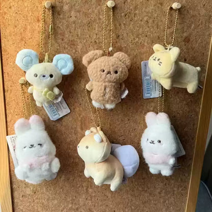JPN Import San-X Rilakkuma Marshmellow Bear Temari Plush Keychain